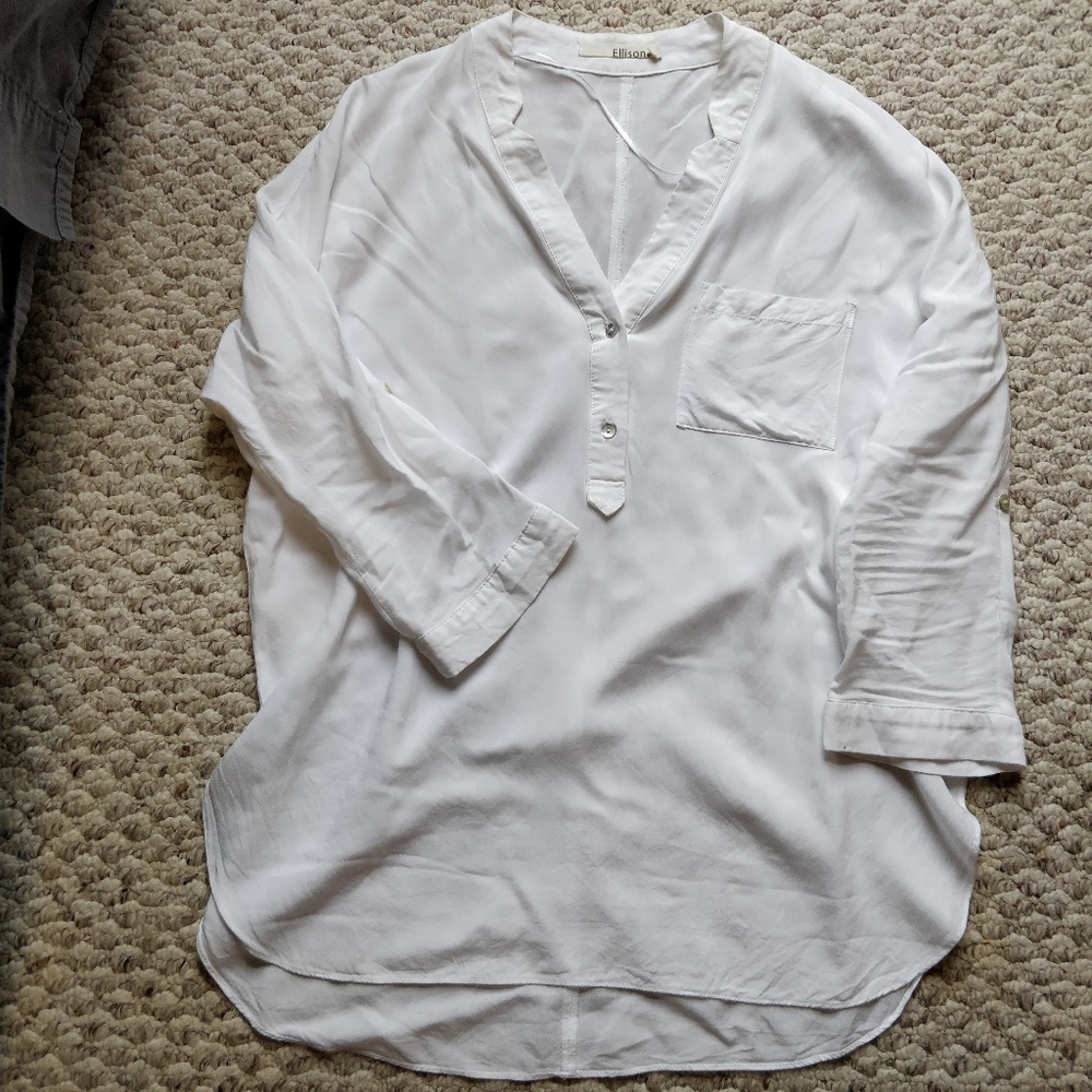 Ellison | White Popover Blouse